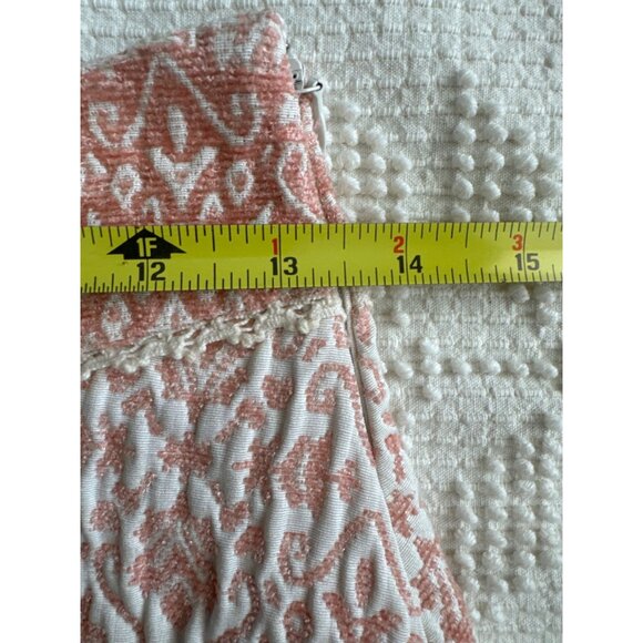 Free People Mini Skirt Sz 4 Brocade Tapestry Skater Pink Pockets Spring Easter - Picture 6 of 9